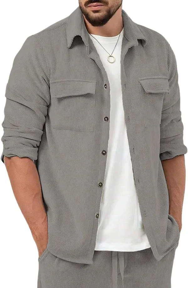 Lymio Men Shirt | Rib Design Shirt for Men